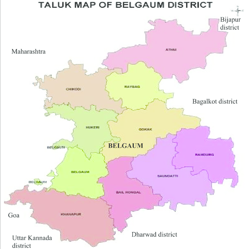 Map of Belgaum District. (Source:... | Download Scientific Diagram