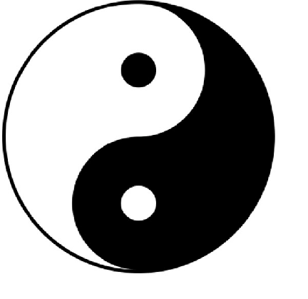 yin-yang diagram. Source: Wikipedia public domain image.