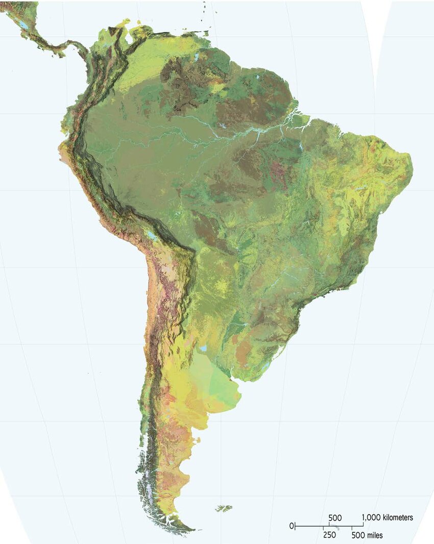 Map Of ELUs Of South America 