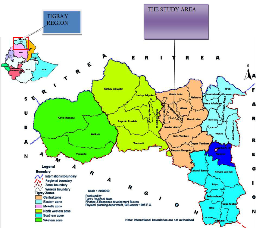 Tigray Region Administrative Map Administrative Map Of Tigray Regional State And The Study Area. | Download  Scientific Diagram