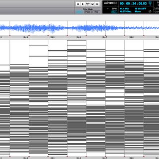 Figure 3. Zoom on 1s of the chord-sequence analysis of La Donna è mobile in AudioSculpt.