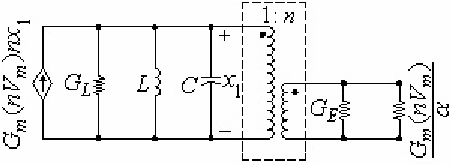 The equivalent circuit of the oscillators. 