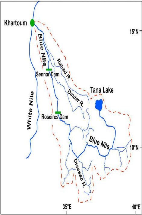 Location Map Of The Blue Nile And Its Catchment 