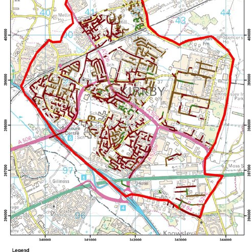 Location map of Knowsley Industrial Park and surrounding project area ...
