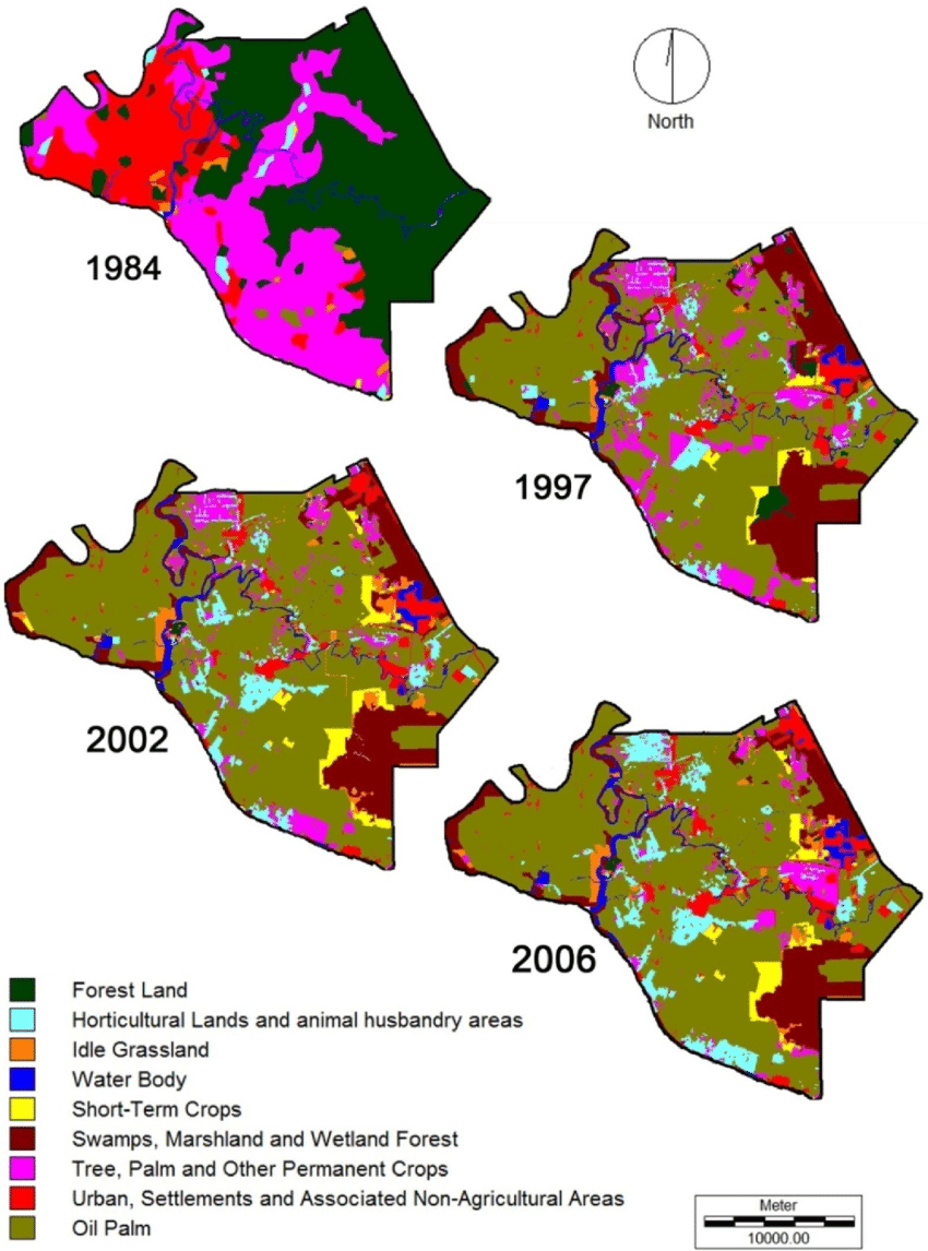 Land Use Of Kuala Langat District Malaysia For 1984 1997 2002 And 2006 Download Scientific Diagram