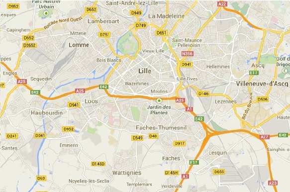 Hostels in Lille , Lille attractions map, Hotels in Lille map, Lille tourism
