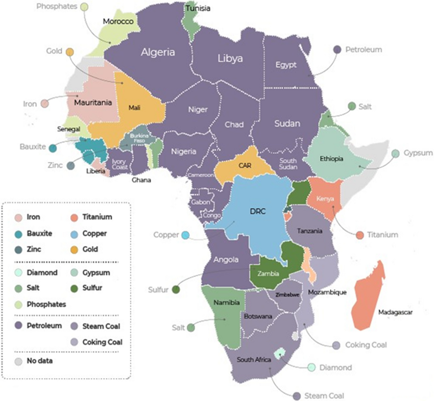 Map Of Natural Resources Currently Mined In Africa Source Al Jazeera 2022 