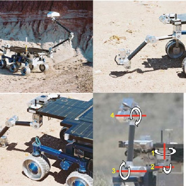 JPL s FIDO Rover with instrument arm in its safe position an unlocked