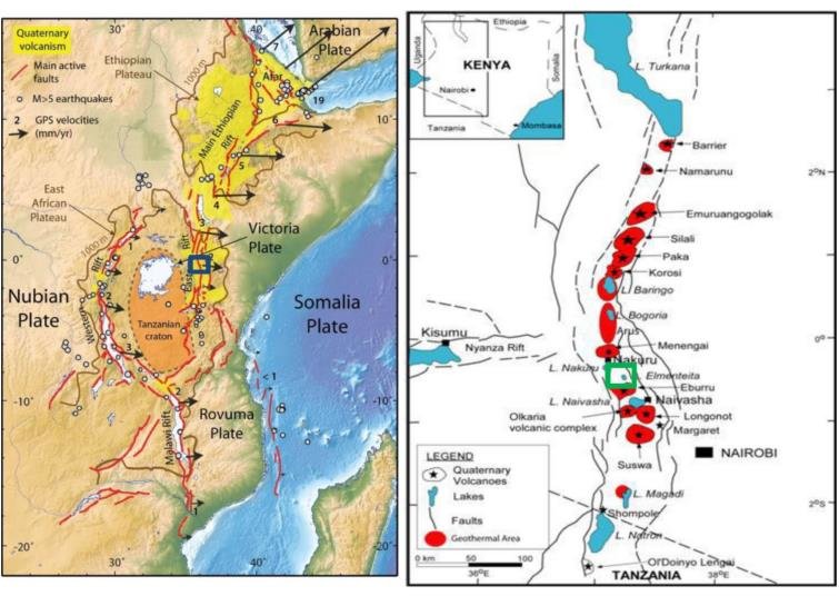 (Left) : The East African Rift system, with major fault systems (in... | Download Scientific Diagram