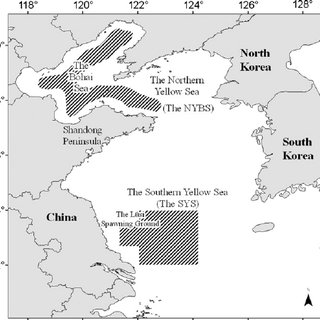 Sampling areas in the Bohai Sea, the northern Yellow Sea and the