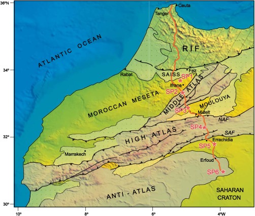 atlas mountain range map