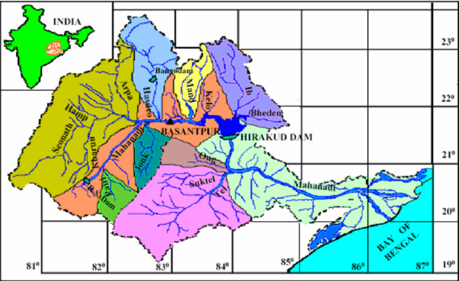 Location Map Of Catchment And Sub Basins Of Mahanadi River 