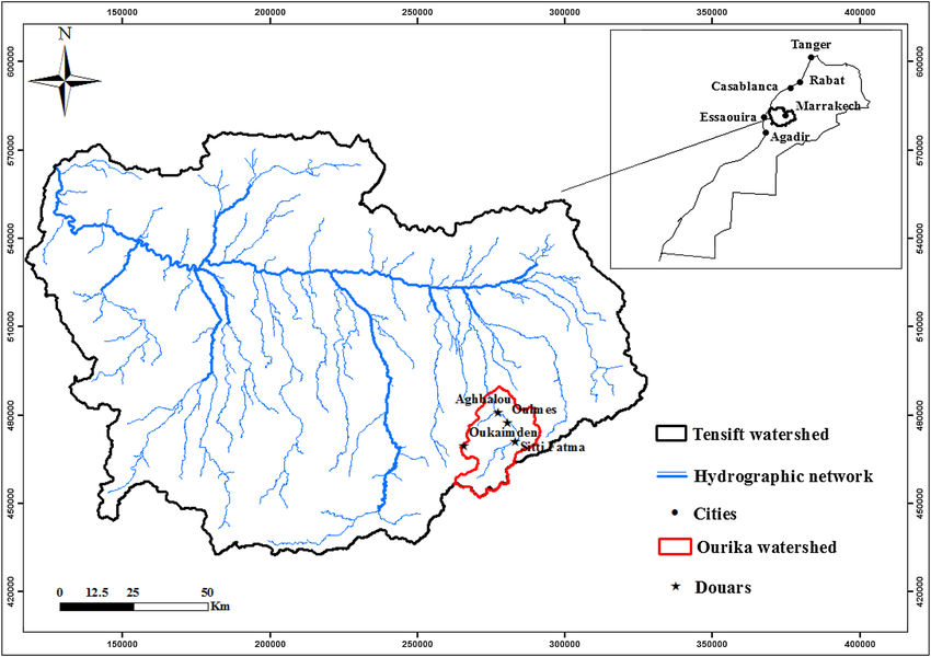 Location of the watershed Ourika | Download Scientific Diagram