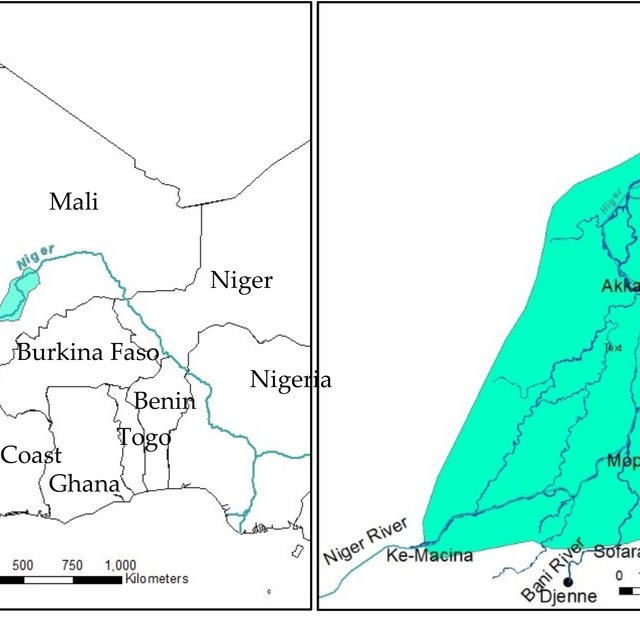Manning's coefficient at the floodplain of Inner Niger Delta (IND ...