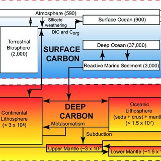 Carbon reservoirs and cycles in the Earth. The figure shows short-and ...