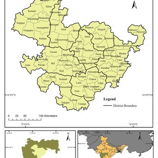 Location Map Of The Study Area Marathwada Region Source Census Of India 2011 Q320 