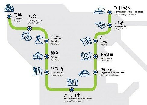 Route Map Of Macau Light Rail Taipa Line Source Http Mrwso 64He0j 