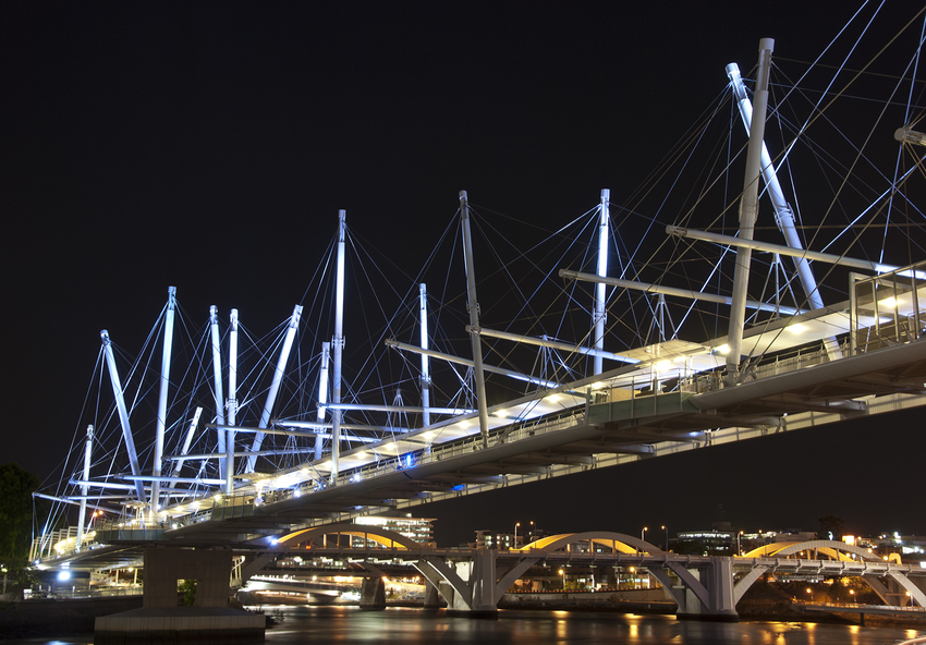 The Kurilpa Bridge in Brisbane, Australia, has a tensegrity structure [12].