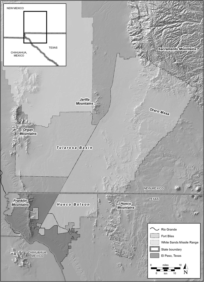 Map Of Fort Bliss Texas And The Southern End Of The White Sands Missile Range New.ppm